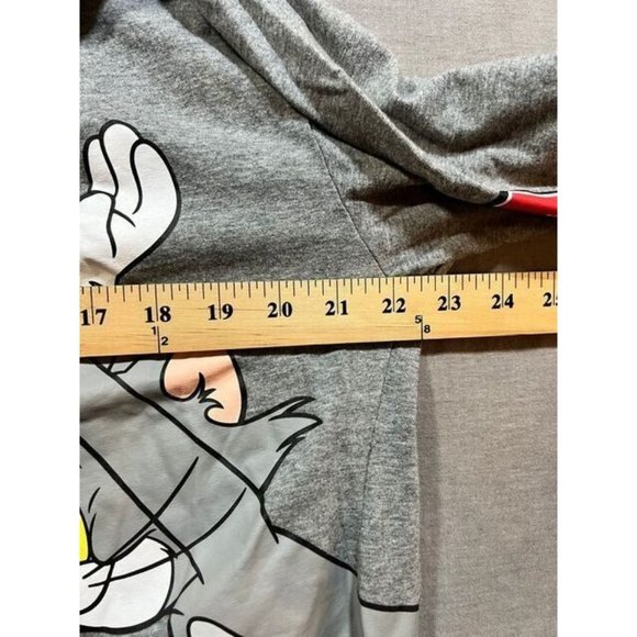 Tom Jerry Shirt Boys 3XL Grey Long Sleeve Pullover Tee Unisex Kids Youth - Picture 7 of 8